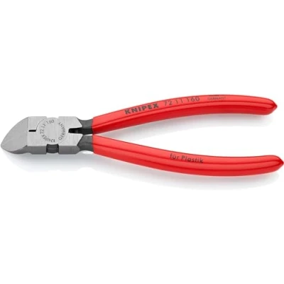 Image of Knipex Diagonal Cutter for plastics plastic coated 160 mm 72 11