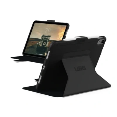 Image of UAG Designed for iPad 10.9 10th Gen 2022 Case Scout Folio Black with Pencil Holder Rugged Lightweight Silm Impact Resistant Protective Cover by URBAN ARMOR GEAR