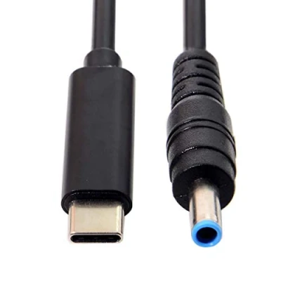 Image of chenyang CY DC 4.5mmx3.0mm to Type C USB Input Cable for Laptop (4.5mmx3.0mm Blue c)