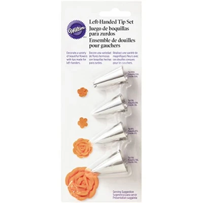 Image of Wilton Specialty Piping Tip Set, Left Handed, 4 pieces
