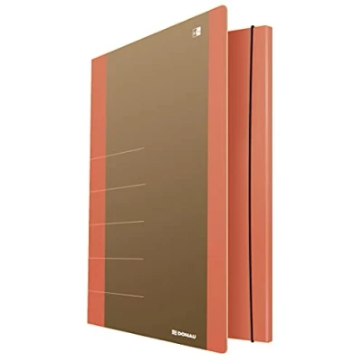 Image of Cardboard Folder with Elastic Band DONAU Life 500gsm A4 Orange/Document Archiving/Type 3 flap/Kind Eraser/Material Cardboard/Colour Orange/Format / Weight (g/m2) 500