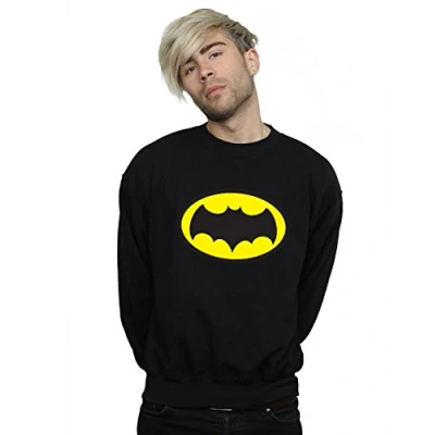 Image of DC Comics Men&#039;s Batman TV Series Logo Sweatshirt Black Large