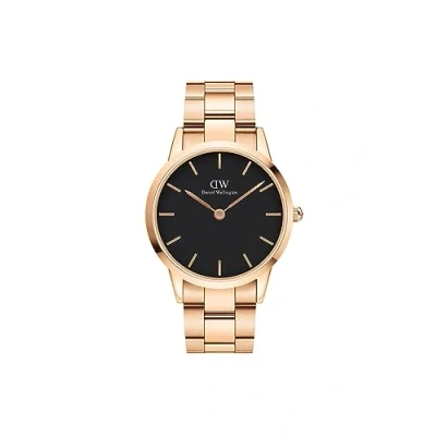 Image of Daniel Wellington Ladies Rose Gold Iconinc Link Watch DW00100212
