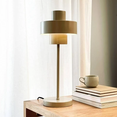 Image of Dyberg Larsen table lamp Stoke, grey, height 49.5 cm