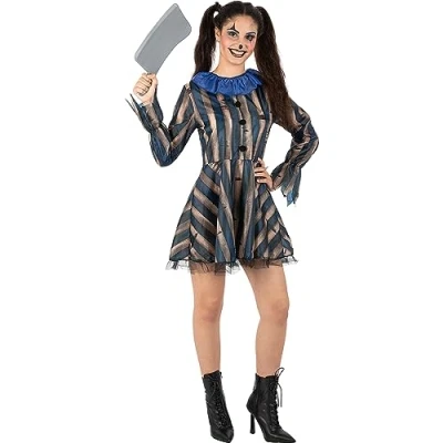 Image of Funidelia Scary Clown Costume for woman Clowns Halloween Horror adults accessory fancy dress &amp; props carnival parties Size M Maroon