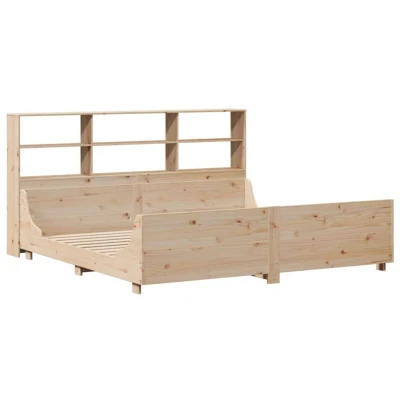 Image of vidaXL Bookcase Bed without Mattress 200x200 cm Solid Wood