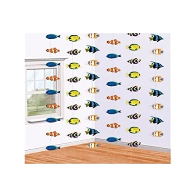 Image of (PKT) Coral Reef Fish String Decorations 6 x 2m (6 pk)