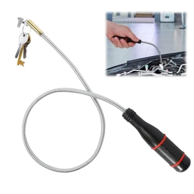 Image of INBOLM 60CM Flexible Magnetic Pickup Tool, Strong Pick up Tools, Telescopic Magnet, Portable Mechanic Tools for Men