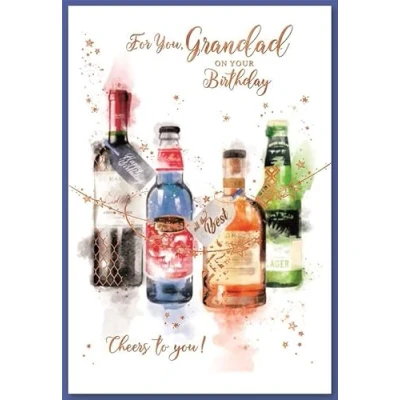 Image of Grandad Birthday Card Men Male SIMON ELVIN 19.5cm x 13cm (7.5&quot; 5.25&quot;) GD a