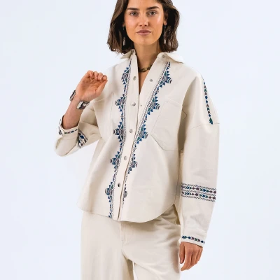 Image of Lollys Laundry VeidaLL LS Cotton Twill Blouse XS