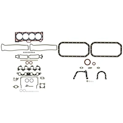 Image of 0411116191, 0411116192 Full Gasket Set, engine AJUSA 50112200 with cylinder head gasket, valve stem seals FIBERMAX TOYOTA: Corolla VI Liftback