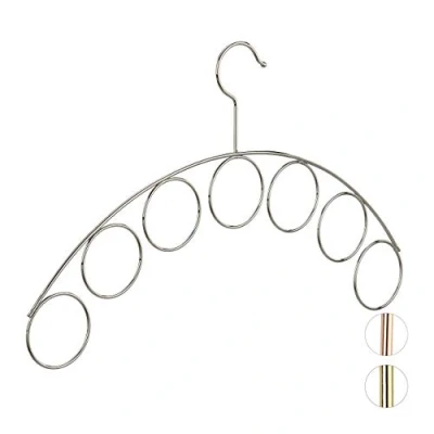 Image of Relaxdays Clothes Hanger, Chic Design, For Shirts, Blouses, Scarves, 3 mm Thin, Metal, Silver