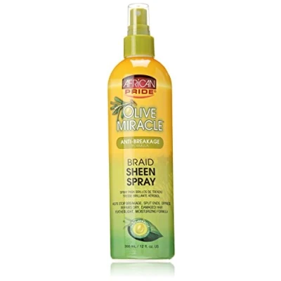 Image of African Pride Olive Miracle Braid Sheen Spray Original Formula 355 ml/12 fl.oz