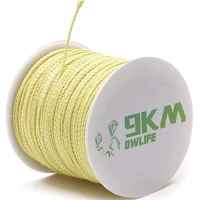 Image of 9KM DWLIFE Braided Kevlar Cord, 1000lb 3mm 100Ft, High Tensile Strength, Abrasion, Flame Retardant, Kite String, Fishing Line, Model Rocket Shock, Hammock Tarp Ridgeline, Tactical Survival Paracord