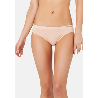 Image of Boody Women&#039;s Classic Bikini Briefs Organic Bamboo Underwear Seamless Knickers Nude 0 Small 4 Pack