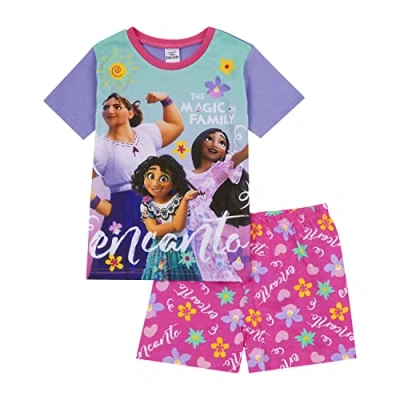 Image of Disney Encanto Girls Pyjamas Short Pjs, Mirabel And Isabela for Girls, Ages 3 to 10 Years Old (8 9 Years) Pink