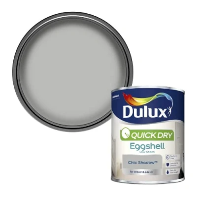 Image of Dulux 5358157 Quick Dry Eggshell Paint, Chic Shadow, 750 ml