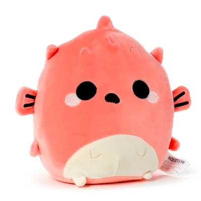 Image of Puckator Squidglys Puff the Pufferfish Adoramals Ocean Plush Toy Plushies Cute Animal Baby Newborn Kids Toys Stuff Gifts Gift For Girlfriend Cuddly Stuffed Plushie