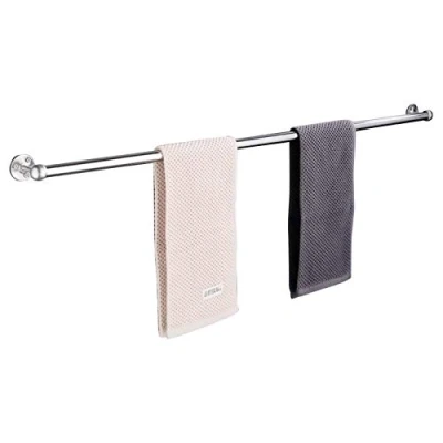 Image of WXXGY Towel Rails Wall Mounted Bath Rack,Round Rack Holder Stainless Steel Bar Rail Shelf for Kitchen/Bathroom/130Cm