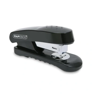 Image of Rapesco R53800B1 Snapper Half Strip Stapler, 20 Sheet Capacity, Black