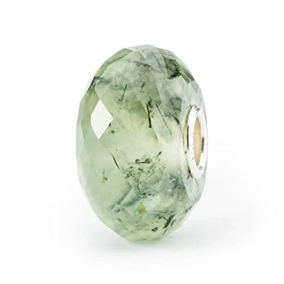 Image of Trollbeads Prehnite with Toumalinated Quartz Bead