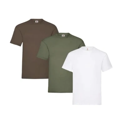 Image of Fruit of the Loom Men&#039;s T Shirt, Pack 3, XL