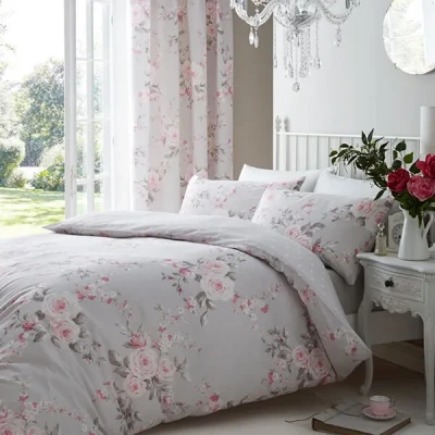 Image of Catherine Lansfield Canterbury King Duvet Set Grey