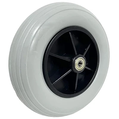 Image of 8&quot; x 2&quot; (200x50) 8 inch Caster Solid Rubber Front Rear Tires Wheels Assembly for Many Standard Wheelchairs Powerchairs/Electric Wheelchair Replace