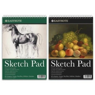 Image of Artists Sketch pad, Spiral Bound Pad Paper for Artists. Ideal The Studio, School or at Home 170gsm Cartridge (Random X 1)