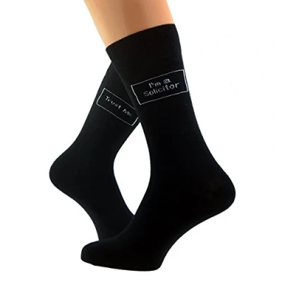 Image of GTR Trust me I&#039;m a Solicitor Cotton Rich Socks.Adult size UK 6 12 Euro 39 46 (X6S044)