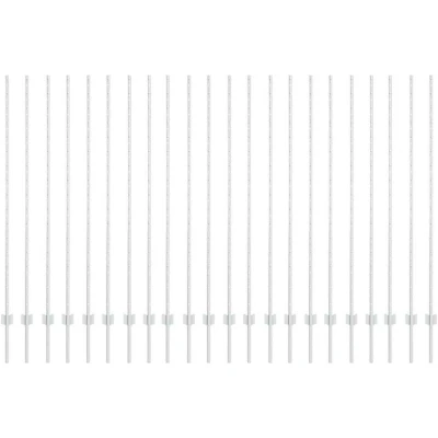Image of vidaXL Fence Posts 44 pcs U Channel Silver 200 cm Steel