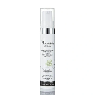 Image of Nourish London Kale Anti Ageing Eye Cream 10ml Reduces Dark Circles &amp; Puffiness Maqui Berry Pomegranate Enzymes 100% Vegan Fragrance Free Cruelty Multi Award Winning