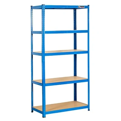 Image of Rhino Racking 5 Bays Tier Heavy Duty Industrial Storage Shelves Blue 180x90x45cm