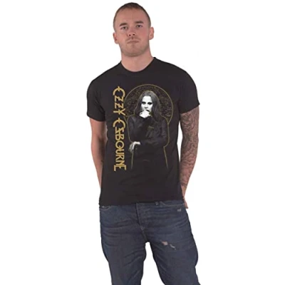 Image of Rock Off Ozzy Osbourne &#039;Patient No. 9 Gold Graphic&#039; (Black) T Shirt (Medium)