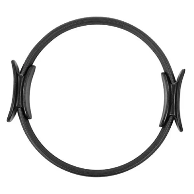 Image of RiToEasysports Yoga Ring Double Handled Unbreakable Pilates Fitness Circle Weight Loss Body Toning Magic Circle(Black) Supplies