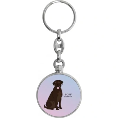 Image of Toff London Brown Labrador Retriever Dog Keyring