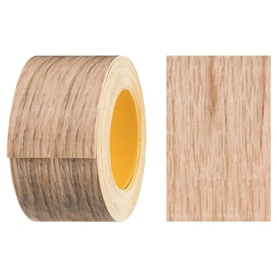 Image of haggiy Melamine Edge band self adhesive 40mm x 5m I Secure hold without ironing thanks to acrylic banding, veneer for shelves/wood panels (Sonoma oak)