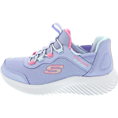 Image of Skechers Girls Bounder Simple Cute Sneaker, Lavender, 3 UK Child