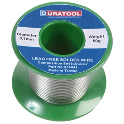 Image of DURATOOL D03341 Lead Free Solder Wire, 0.7mm, 50g