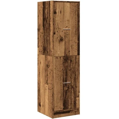 Image of vidaXL Apothecary Cabinet 4 Drawer Old Wood Engineered Storage Home &amp; Office Organizer