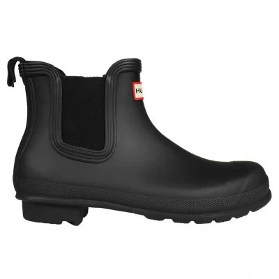 Image of Hunter Original Insulated Chelsea Vegan Wellies, Women&#039;s, Size: 4, Black Natural rubber