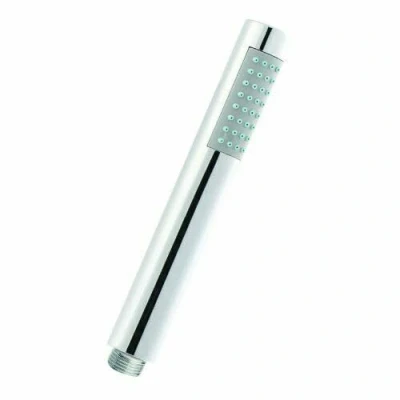 Image of ARA CHOICE Universal Chrome Shower Head Pencil Minimalist Round Handheld 1/2&quot; Connector Single Flow Function Hand