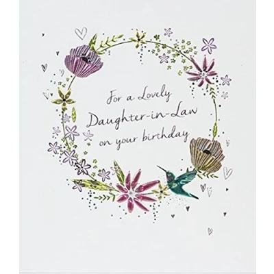 Image of Daughter In Law Birthday Card (PLK4321) On Your From The Amaretto Range Embossed With A Foil Finish
