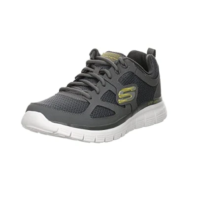 Image of Skechers Burns Agoura, Men&#039;s Low Top Sneakers, Charcoal Lime, 7 UK