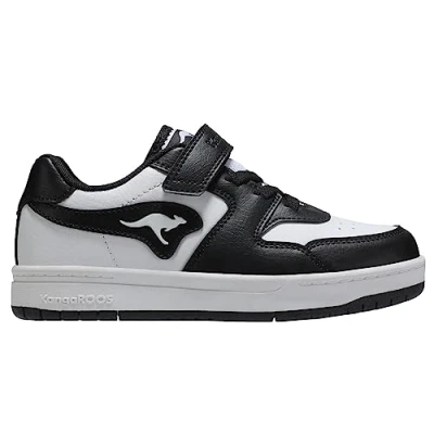 Image of Kangaroos KCP FAIR Unisex Trainers for kids, Size: 6, Jet black/white Imitation leather/ textile