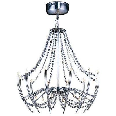 Image of Zest Pendant Round 18 Light G4 Polished Chrome/Crystal, NOT LED/CFL Compatible