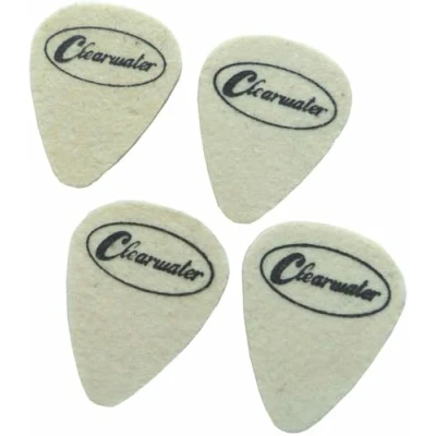 Image of MEDIUM FELT PICK PACK OF 4x4mm CLEARWATER PLECTRUMS FOR NYLON STRUNG UKE GUITAR