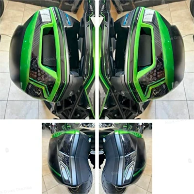 Image of Resin 3D Stickers Protectors Side Suitcases Compatible with Kawasaki Versys 650 2022 (Side Case Protectors)..