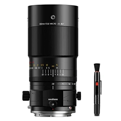 Image of TTArtisan 100mm F2.8 Macro 2x Metal Bodied Lens with Cold Shoe Mount Compatible Canon EOS Black