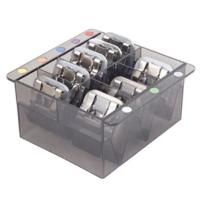 Image of GROOM PROFESSIONAL Heavy Duty Acrylic Clipper Blade Tray Storage Case for Blades Sponge Padding to Prevent Damage Prevents Rust While Storing 8 Box